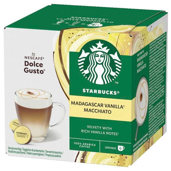 Nescafe Kaffeekapseln DOLCE GUSTO® STARBUCKS® Macciato Madagascar Vanilla 6 Port