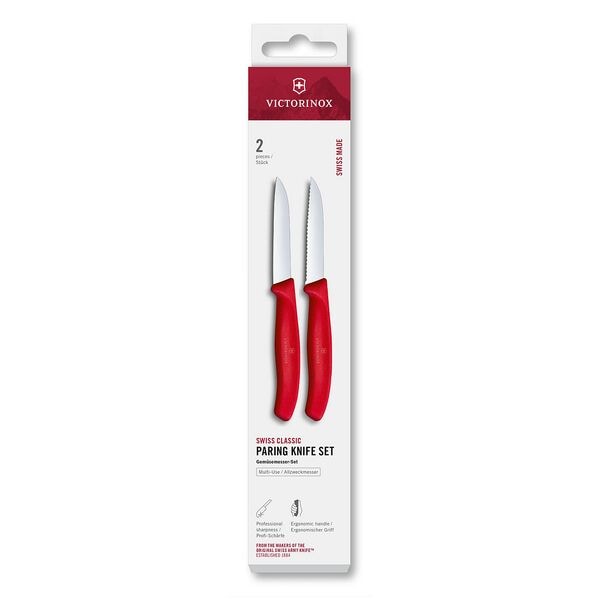 Victorinox Küchenmesser »Swiss Classic« gerade Schneide 8 cm 2-tlg. rot