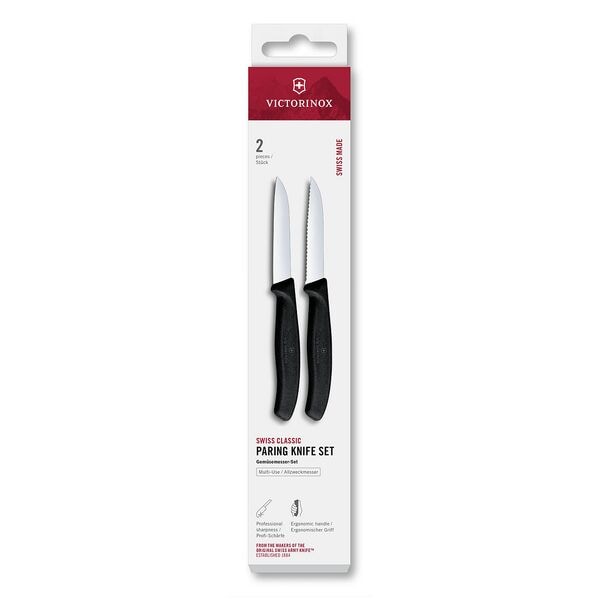 Victorinox Küchenmesser »Swiss Classic« gerade Schneide 8 cm 2-tlg. schwarz
