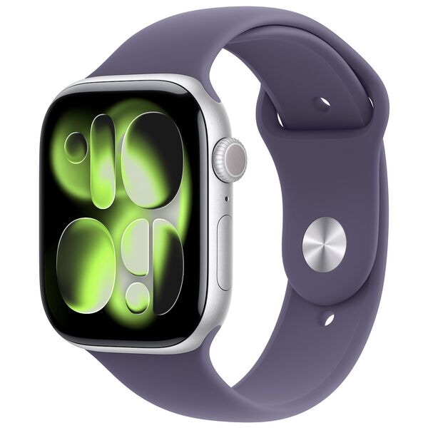 Apple Smartwatch Apple Watch Series 11 46 mm Aluminium (GPS) Sportarmband M/L nebelvio grün