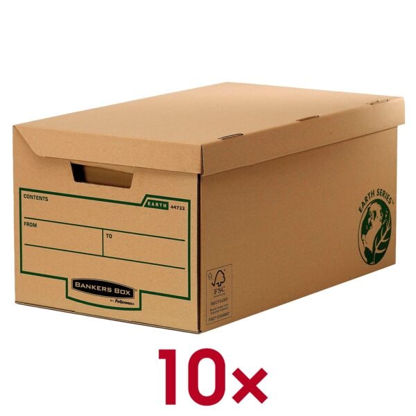 Bankers Box System Archivboxen »Bankers Box« 39,0/56,0/29,3 cm 10 Stück braun, 29.3x56 cm