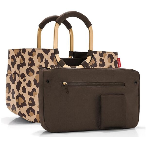 Reisenthel Einkaufskorb loopshopper M frame leo macchiato, 40x26x20 cm