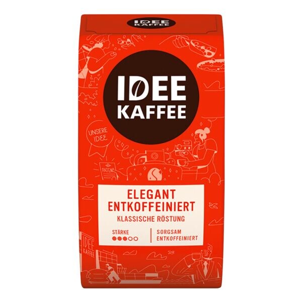 Idee Kaffee Kaffee gemahlen »Elegant« entkoffeiniert 500 g braun