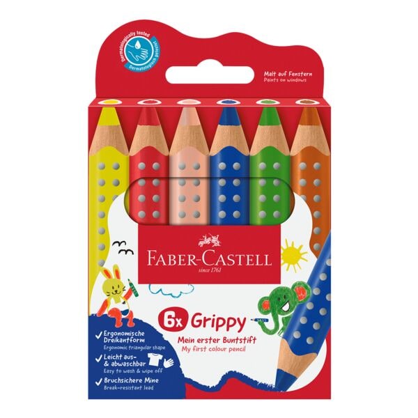 Faber-Castell (Schule) Buntstifte »Grippy« 6 Stück gelb
