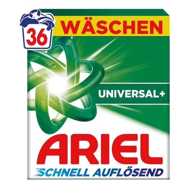 ARIEL Pulverwaschmittel »Universal+« 1.8 kg - 36 WL weiß