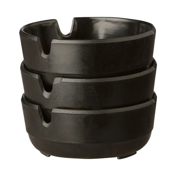 APS Aschenbecher »KOLME« 3 Stück schwarz, 7.8x3x7.8 cm