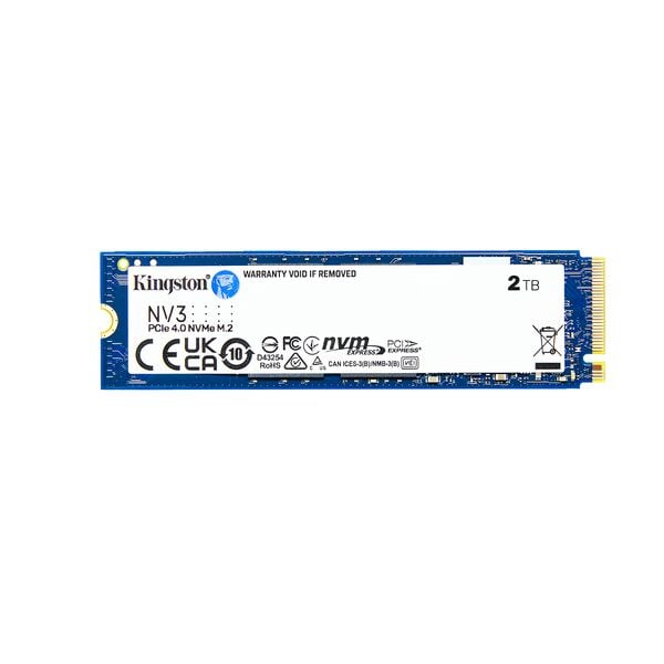 Kingston Interne Festplatte SSD »NV3« 2 TB blau, 2.2x0.23x8 cm