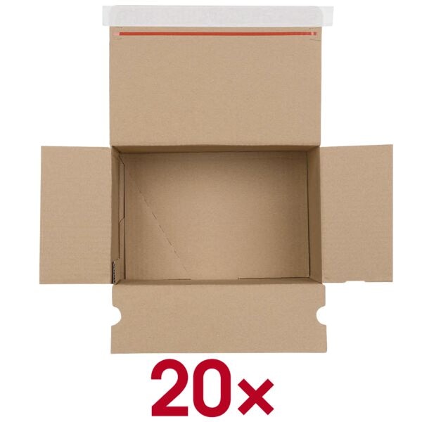 OTTO Office 20 Stück Kartons mit Automatikboden 27,2/17,6/17,3 cm braun, 27.2x17.3x17.6 cm