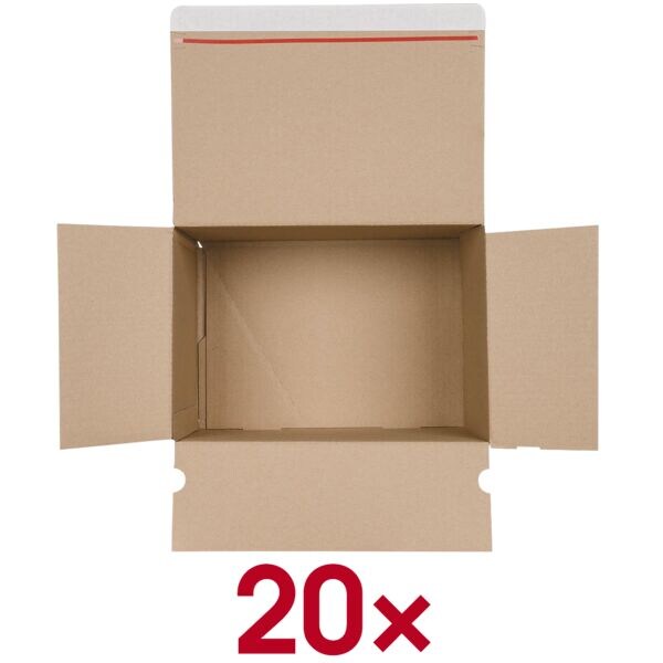 OTTO Office 20 Stück Kartons mit Automatikboden 31,0/22,0/23,2 cm braun, 31x23.2x22 cm