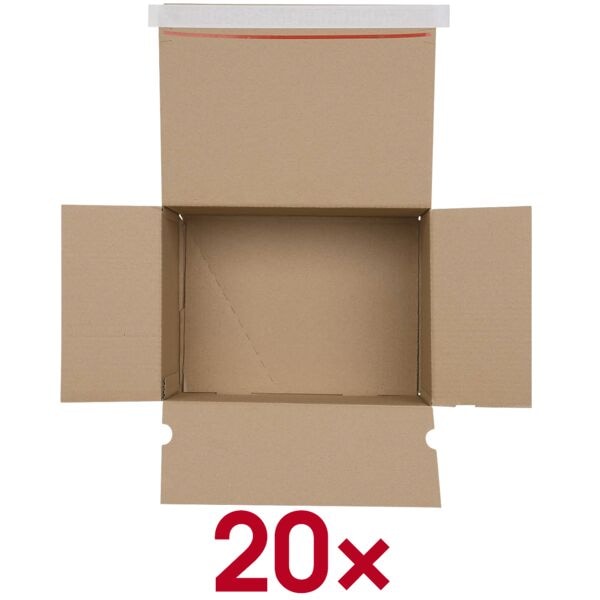 OTTO Office 20 Stück Kartons mit Automatikboden 31,6/23,6/17,0 cm braun, 31.6x17x23.6 cm