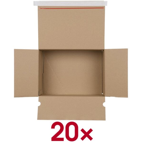 OTTO Office 20 Stück Kartons mit Automatikboden 35,6/26,2/14,1 cm braun, 35.6x14.1x26.2 cm