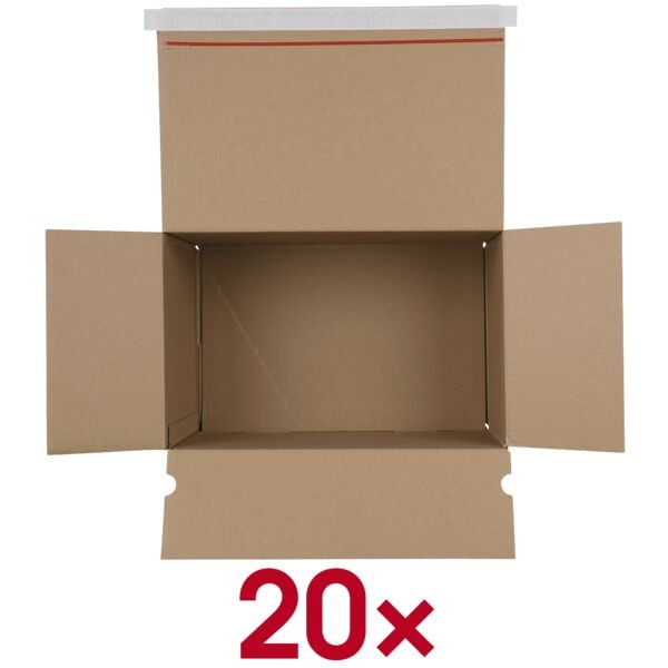 OTTO Office 20 Stück Kartons mit Automatikboden 40,6/26,6/27,2 cm braun, 40.6x27.2x26.6 cm