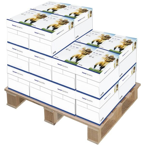 tecno 1/2 Palette Multifunktionales Druckerpapier »Dynamic« A4 80 g/m² 50000 Blatt weiß