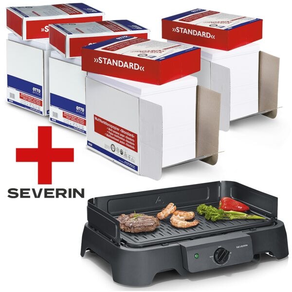 OTTO Office 4x Maxi-Box Multifunktionales Druckerpapier »Standard« inkl. Tischgrill »PG 8595 grau