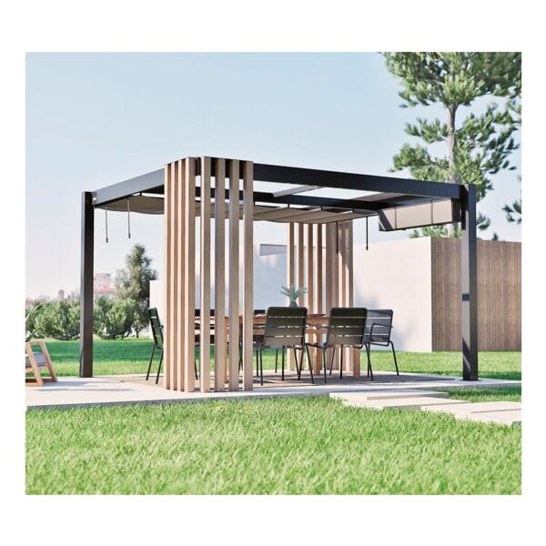 SOJAG Pavillon »Lito 1012« mit Sonnensegel grau, 302.3x234.5x378.5 cm
