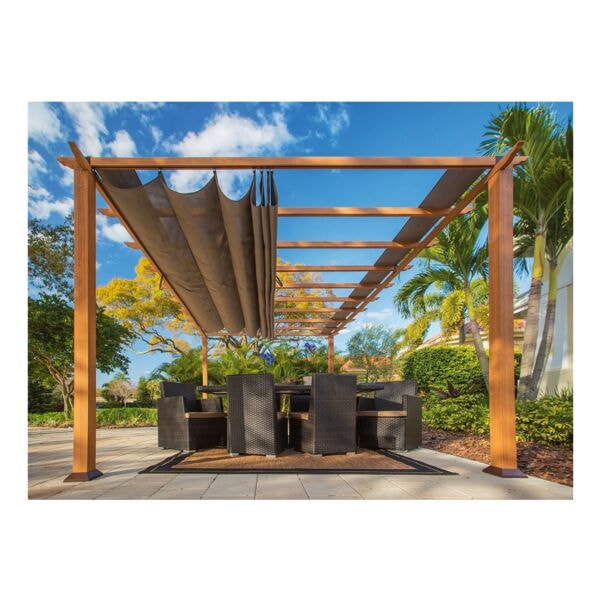 Paragon Outdoor Pavillon »Florida« inkl. Sonnensegel Holzoptik