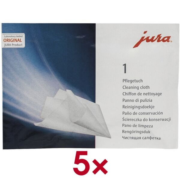 Jura Switzerland Pflegetücher für JURA Kaffeevollautomaten 5 Stück braun