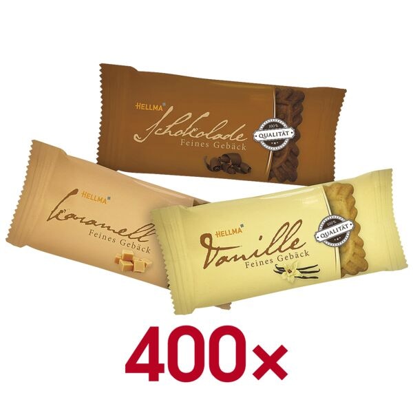 Hellma 2x Kekse »Feines Gebäck 3er-Mix« 200 Portionen braun