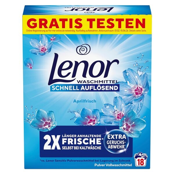 Lenor Pulverwaschmittel »Aprilfrisch« 18 WL