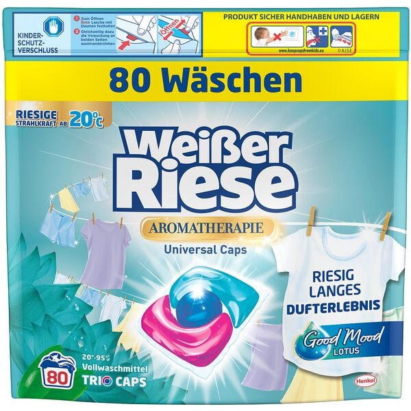 Weißer Riese Waschmittel-Pods »AROMATHERAPIE LOTUS« 80 WL