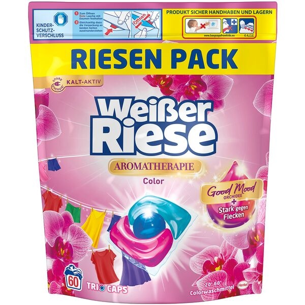 Weißer Riese Waschmittel »AROMATHERAPIE Color Good Mood ORCHIDEE« 120 WL pink