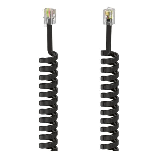 Hama Telefonhörerkabel RJ10 (4p4c)-Stecker 1,5 m schwarz schwarz