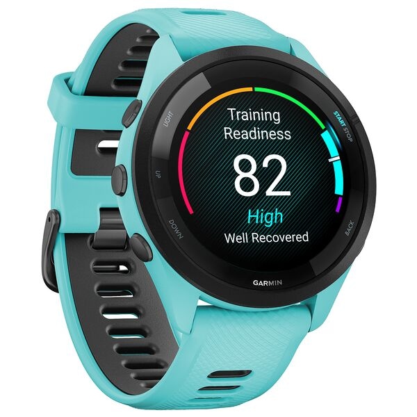 GARMIN Smartwatch GARMIN Forerunner 265 tuerkisblau/schwarz