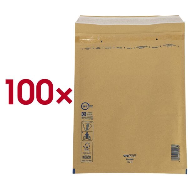 aroFol Luftpolster-Versandtaschen »classic Gr8« 100 Stück braun, 29x37 cm