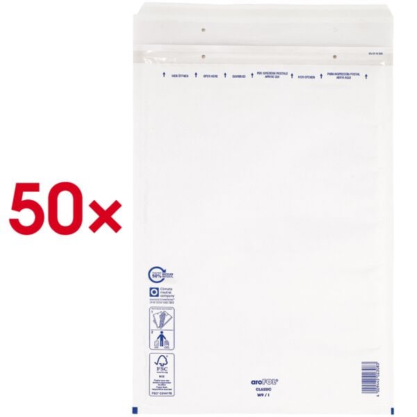 aroFol Luftpolster-Versandtaschen »classic Gr. 9« 50 Stück weiß, 32x45.5 cm