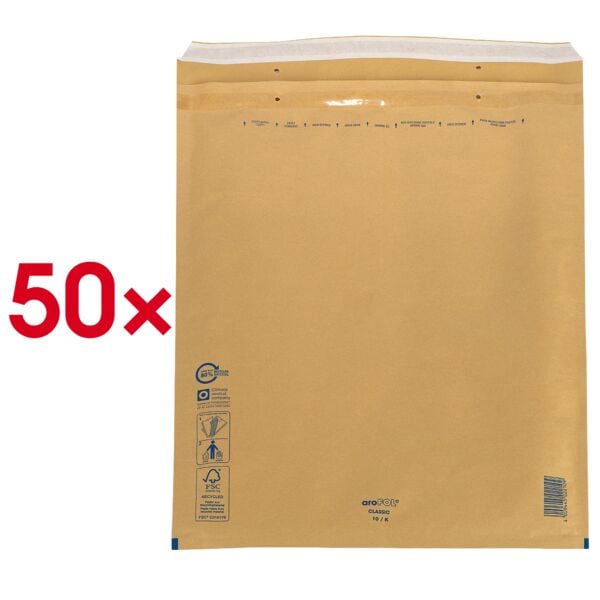 aroFol Luftpolster-Versandtaschen »classic Gr. 10« 50 Stück braun, 37x48 cm