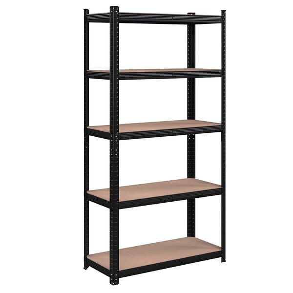 Songmics Schwerlastregal 5 Fachböden je 175 kg 90 x 40 x 180 cm schwarz, 90x180x40 cm