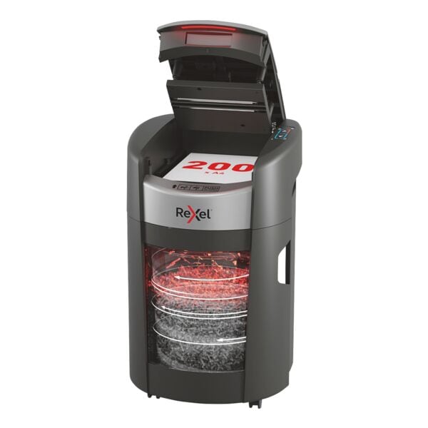 Rexel Aktenvernichter »ShredMax Autofeed+ 200M P-5« schwarz, 22.5x65x44.3 cm