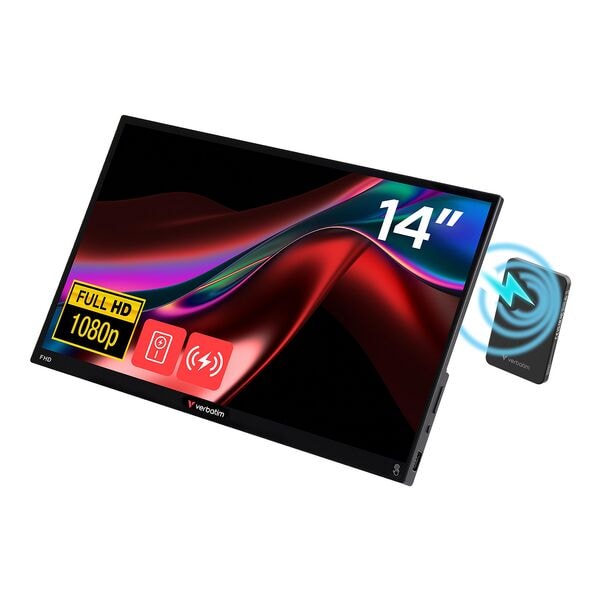 Verbatim Monitor »Touch Monitor Light mit Powerbank« 35,5 cm / 14 '', 32.2x20.5x1.3 cm