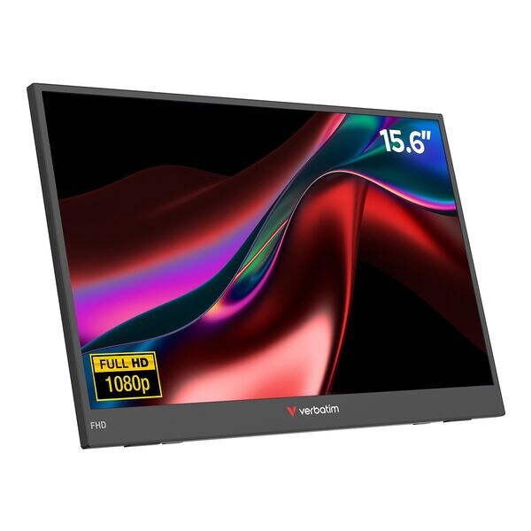 Verbatim Monitor »Touch Monitor Light« 39,6 cm / 15,6 '' schwarz, 35.55x22.15x1.72 cm