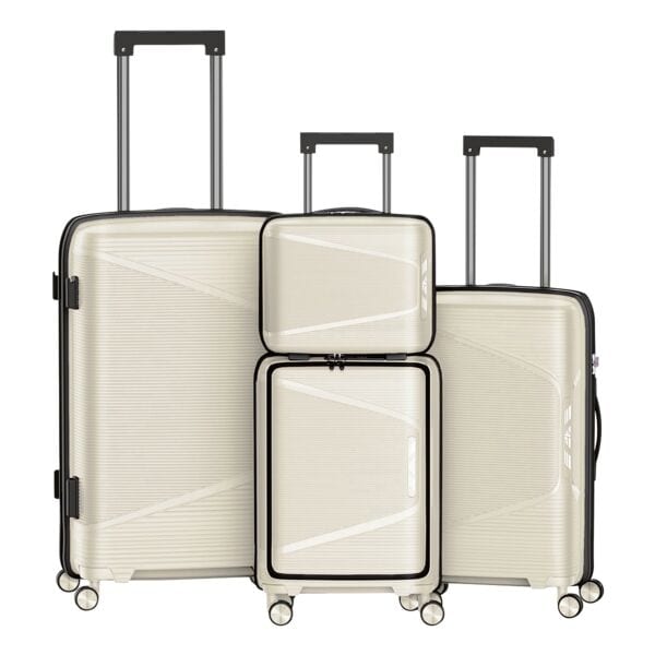 4FLY Hartschalen-Reisekoffer-Set »Linea Lux« S/M/L/XL 18 L/30 L/61 L/96 L 4 Stück beige, 48x75x30 cm