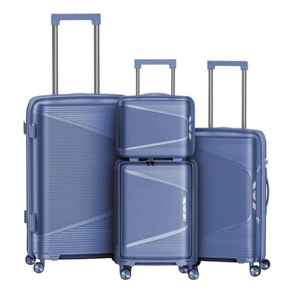 4FLY Hartschalen-Reisekoffer-Set »Linea Lux« S/M/L/XL 18 L/30 L/61 L/96 L 4 Stück blau, 48x75x30 cm