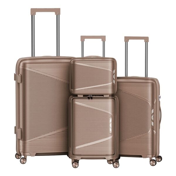 4FLY Hartschalen-Reisekoffer-Set »Linea Lux« S/M/L/XL 18 L/30 L/61 L/96 L 4 Stück grün, 48x75x30 cm