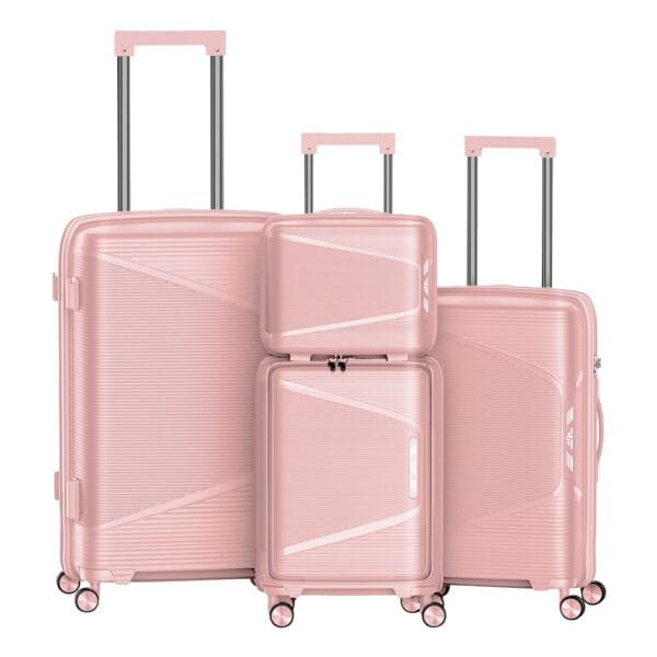 4FLY Hartschalen-Reisekoffer-Set »Linea Lux« S/M/L/XL 18 L/30 L/61 L/96 L 4 Stück rosa, 48x75x30 cm