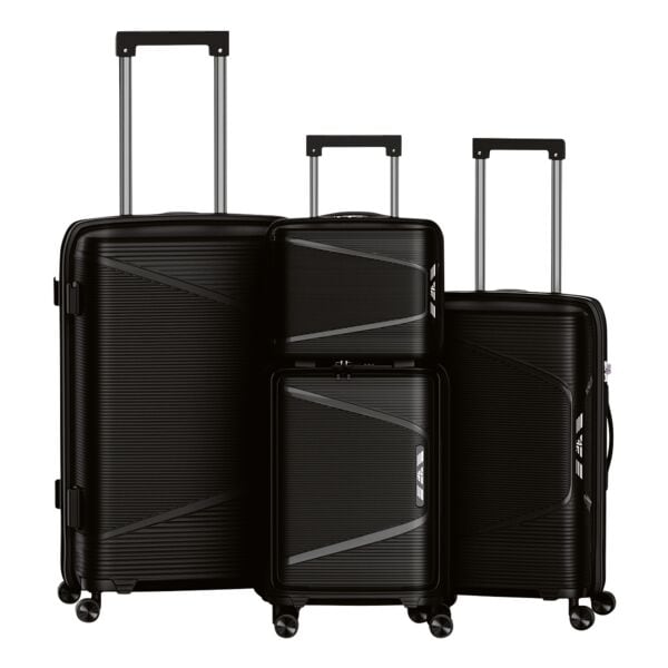 4FLY Hartschalen-Reisekoffer-Set »Linea Lux« S/M/L/XL 18 L/30 L/61 L/96 L 4 Stück schwarz, 48x75x30 cm