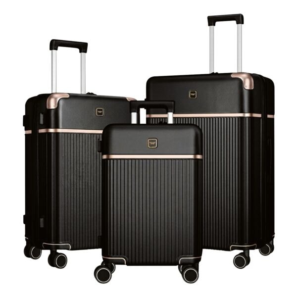 4FLY Hartschalen-Reisekoffer-Set »Lumina« M/L/XL 37 L/68 L/103 L 3 Stück schwarz, 51x76x30 cm