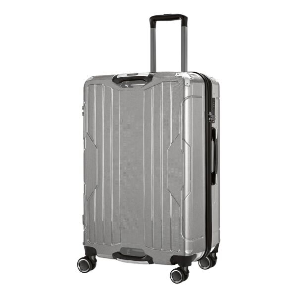 4FLY Hartschalen-Reisekoffer »Carbo« XL - 103 L silber, 50x77x30 cm