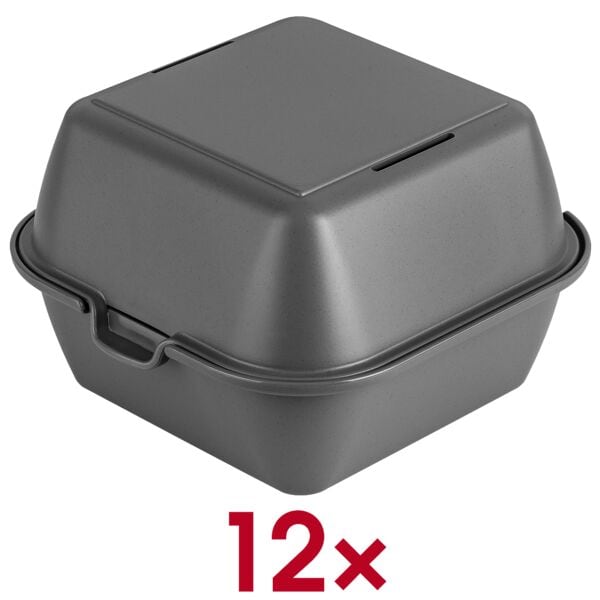 meet Burger-Boxen grau 12 Stück grau, 31.1 cm