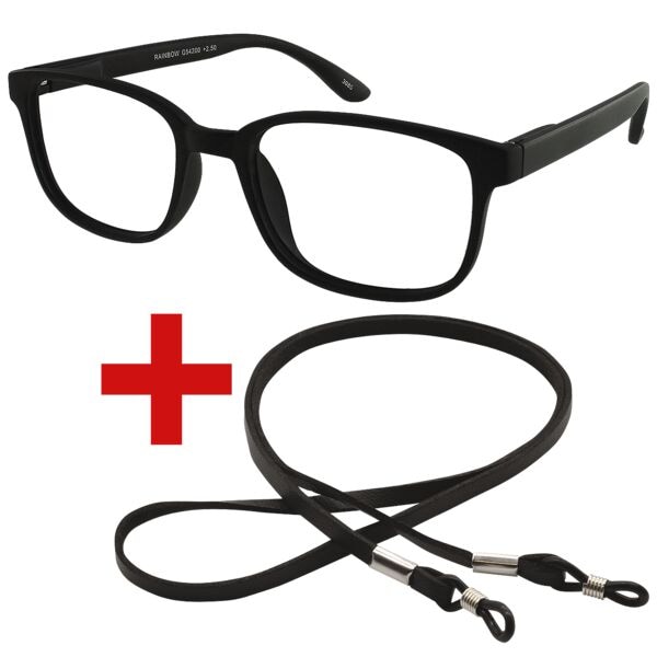 I Need You Lesebrille »Rainbow« +1,00 dpt inkl. Brillenband 65 cm schwarz, 3.8 cm