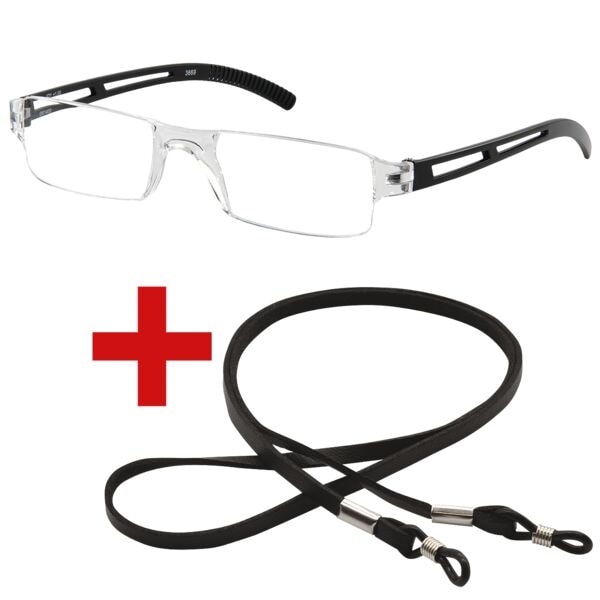 I Need You Lesebrille »Joy« +2,00 dpt inkl. Brillenband 65 cm kristall-schwarz, 2.8 cm