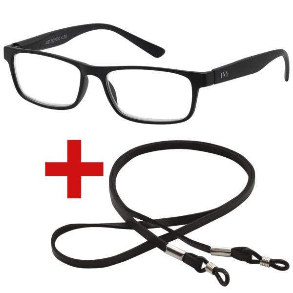 I Need You Lesebrille »Alex« +1,00 dpt inkl. Brillenband 65 cm schwarz, 3.2 cm