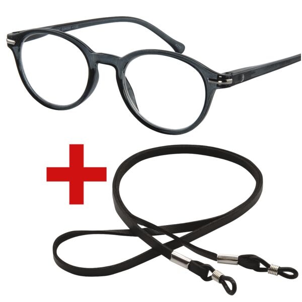 I Need You Lesebrille »Tropic« +1,50 dpt inkl. Brillenband 65 cm grau, 4 cm