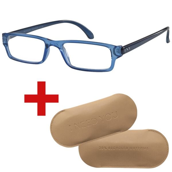 I Need You Lesebrille »Action« +1,00 dpt inkl. Brillenetui CARRY Gr. L Blau, 2.9 cm
