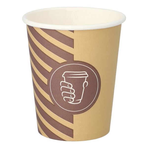 Papstar Pappbecher 0,2 L Coffee Line 50 Stück, 8x9.2x8 cm