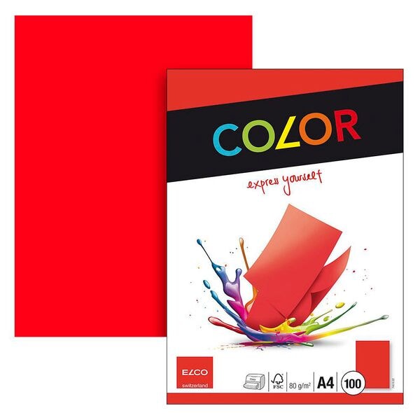 ELCO Kopierpapier »Color« A4 100 Blatt rot