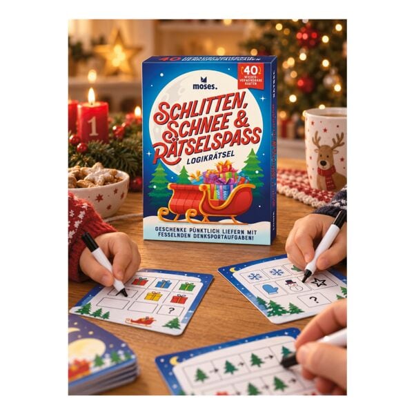 OTTO Office Weihnachtsliches Logikrätsel-Kartenspiel »Schlitten, Schnee & Rätselspaß«